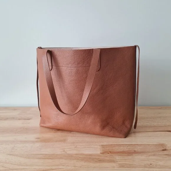 Cuyana Classic Large Structured Tote Rare Organizer Caramel Brown Leather - Picture 4 of 15